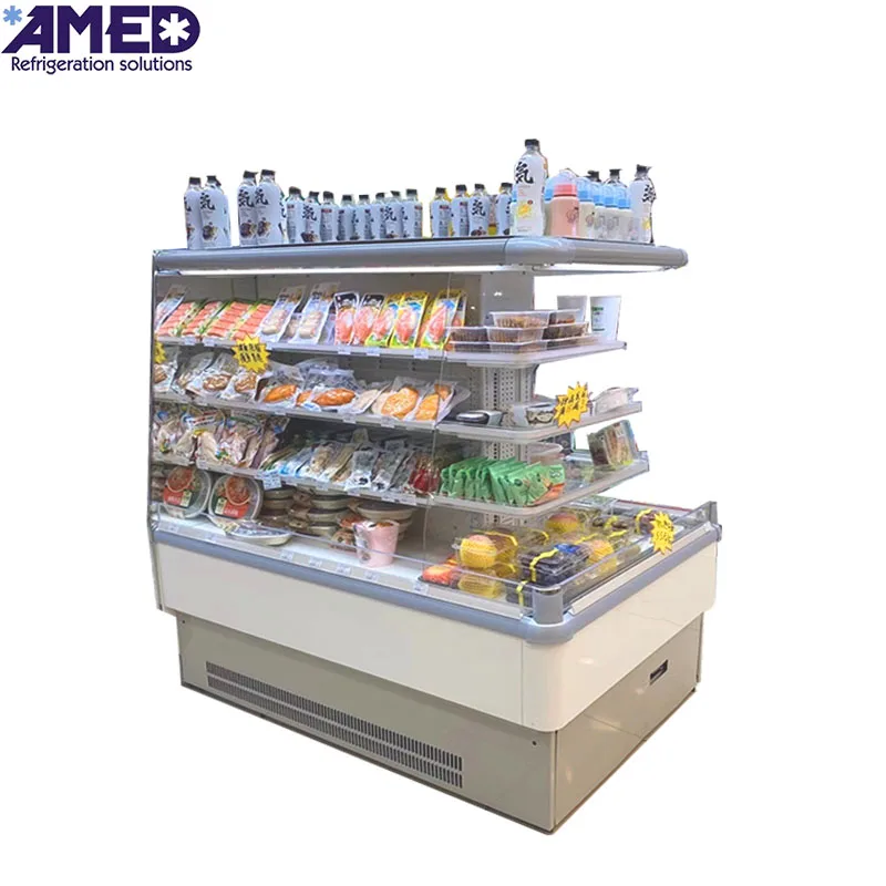 Plug in Supermarket Multideck Display Island Chiller for Milk and Drinks