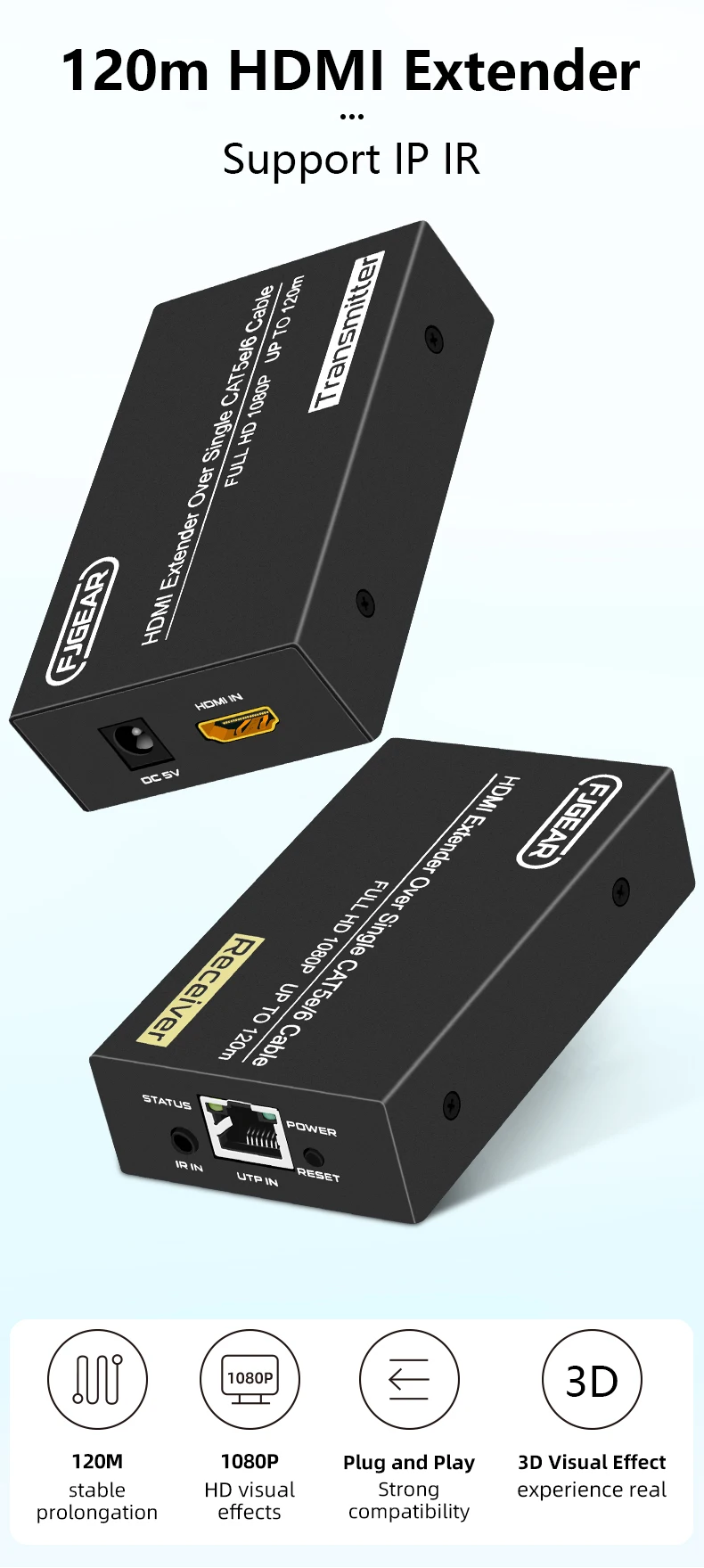 1080p Hdmi Extender One To Many Rx Hdmi Transmitter Receiver Over Ip