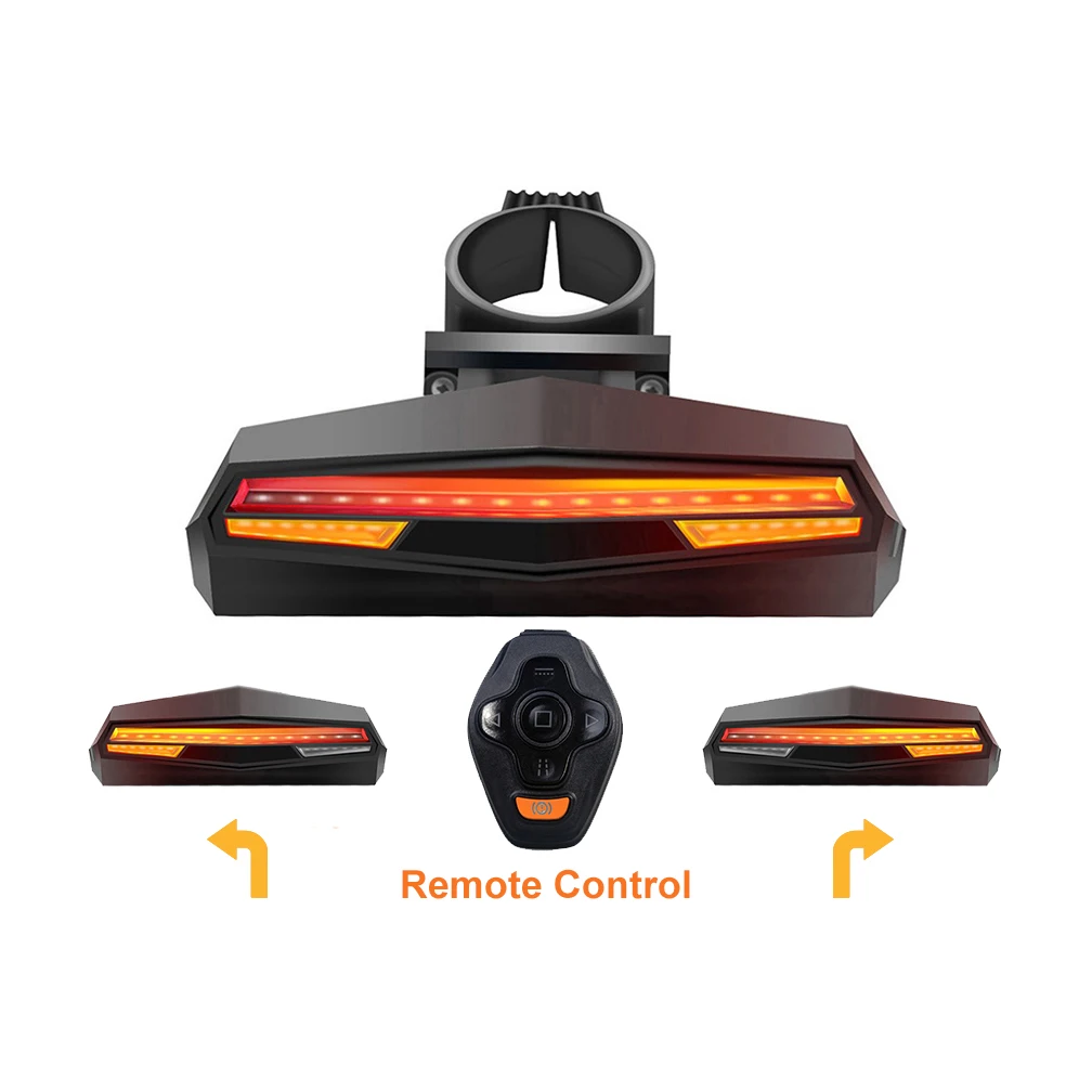 Omni Turn Signal Bike Smart Back Lights Waterproof Ipx4 Wireless Remote Control Two Lane Led Usb