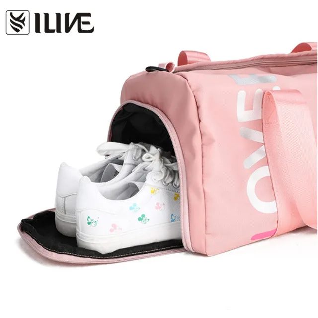 Индивидуальный логотип с отделением для обуви, женская спортивная сумка, женская маленькая спортивная сумка Oem