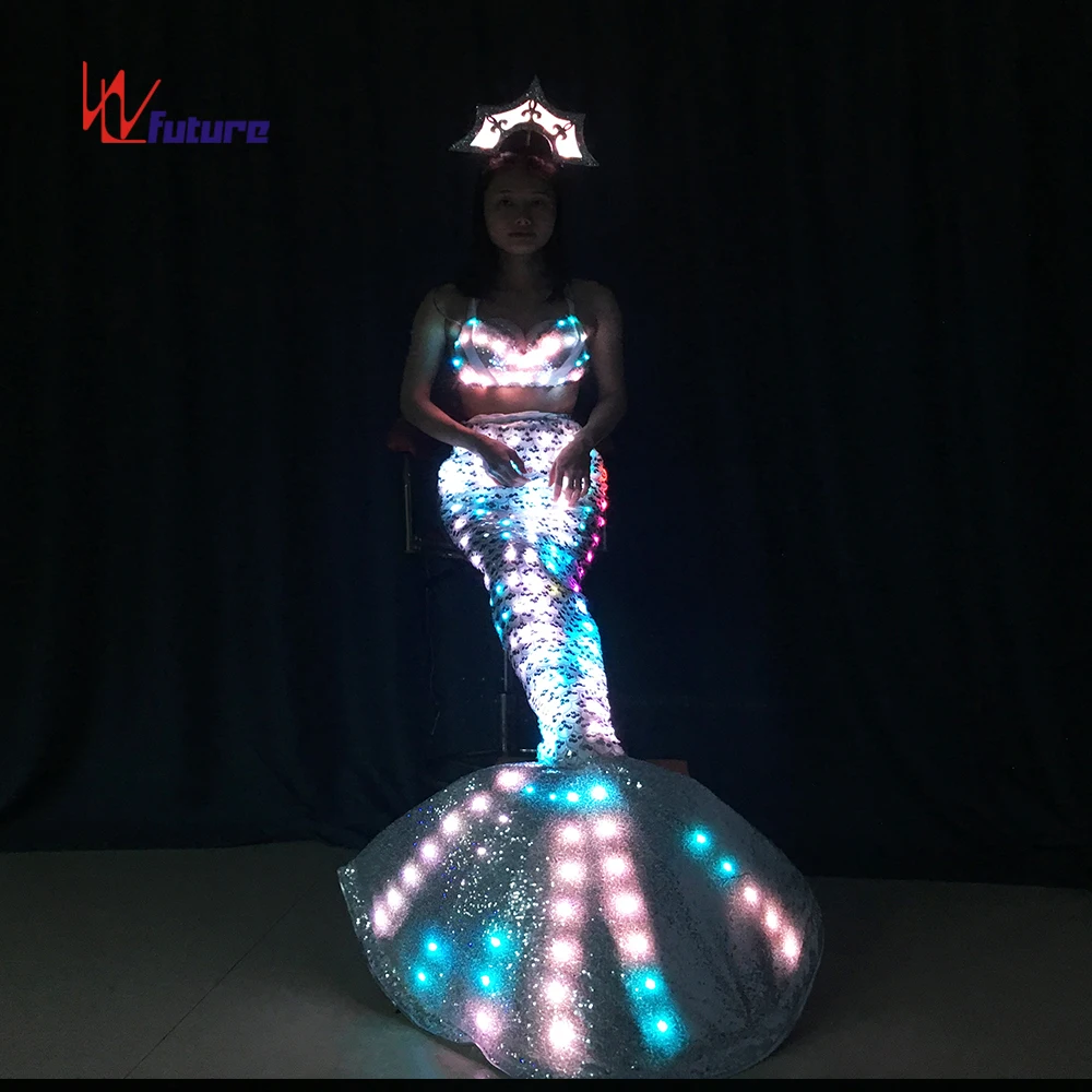 chinese dress ladies Sheer-Corset Long Prom Dress with Mermaid Skirt Baby Blue / 10