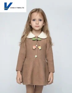 China V-Times 2026 Autumn New Baby Cardigan Girls' Casual Knitted Jacket Warm Sweater for Kids for Winter Clothing