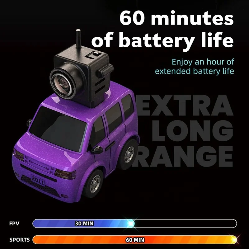 SNICLO SNT 1:100 Scale Micro 4X4 Lights Goggles Radio Control Mini FPV  RC Racing Car with Magnetic Camera Gift Toy for Boys