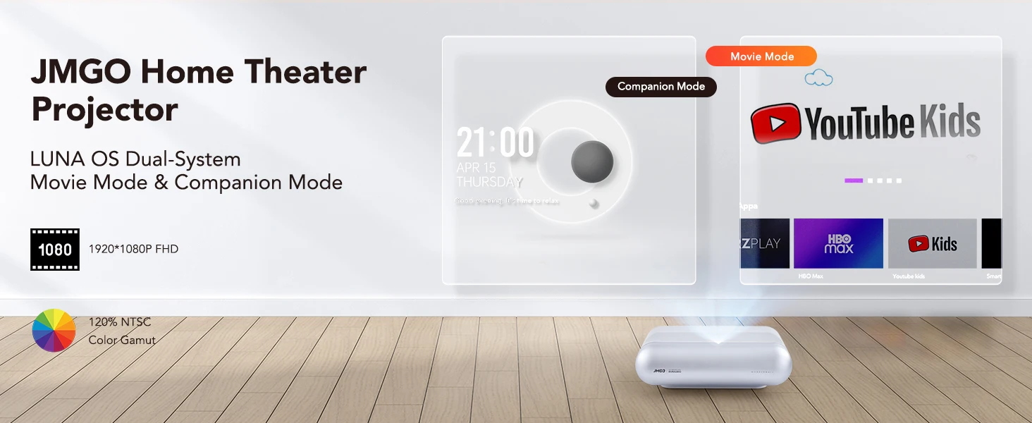 Jmgo O1 Ultra Short Throw Projector Native 1080p Movie Projector With