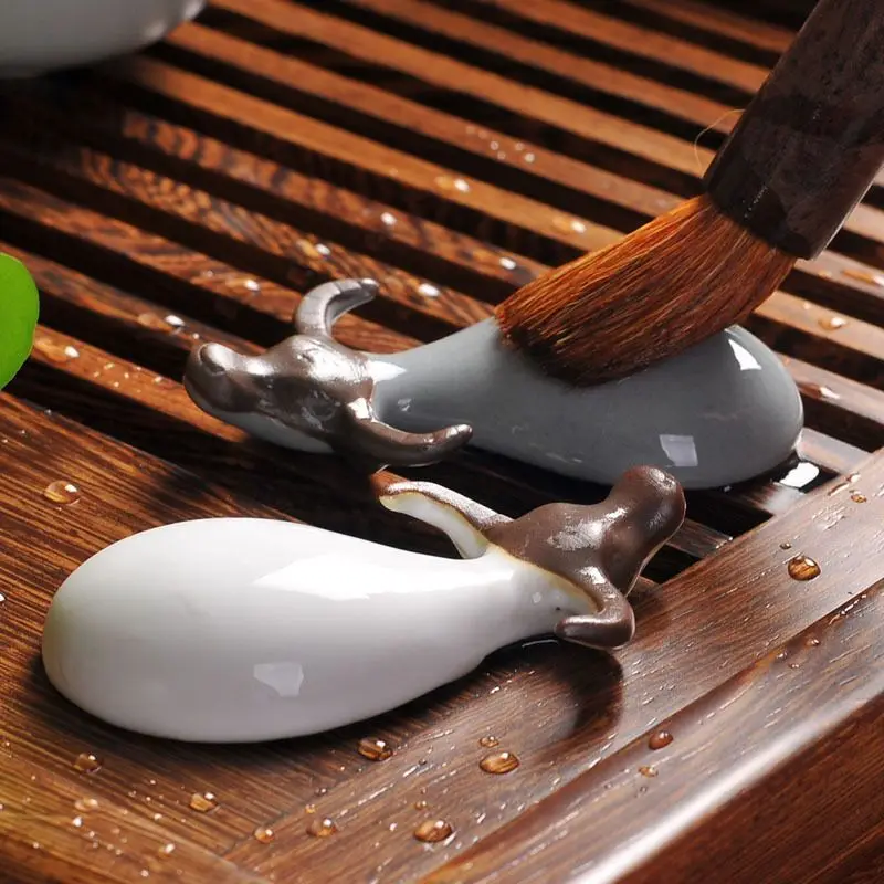 Cow Tea Pet Pottery Tea Table Decorative Ornaments Tea Pet Animal Set
