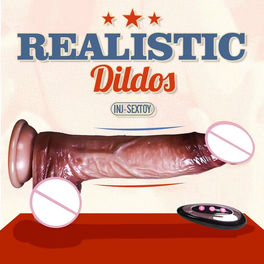 Telescopic Vibrating Thrusting Realistic Dildo Female Masturbation With Suction Heating Penis Remote Control Dick for Women
