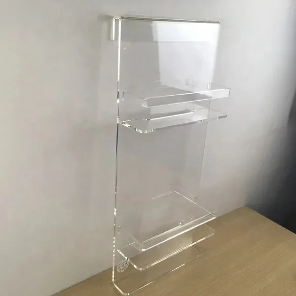 elegant acrylic shower caddy/custom clear acrylic