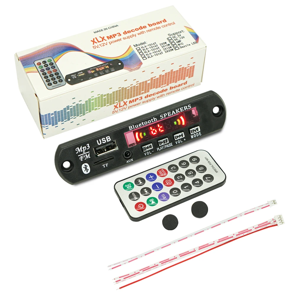 Transformer Speaker Decoder Board 5V 12V USB Portable Mini Player WAV MP3 Audio Bluetooth PCB Module