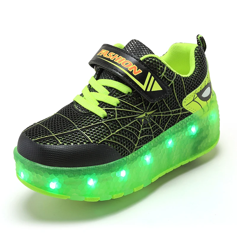 2020 Trending Skating Spiderman Fashion Kids Led Light Slide Shoes With  Wheel Boys Children - Buy Led Light Shoes,Kids Led Shoes,Kids Slide Shoes  Product on 