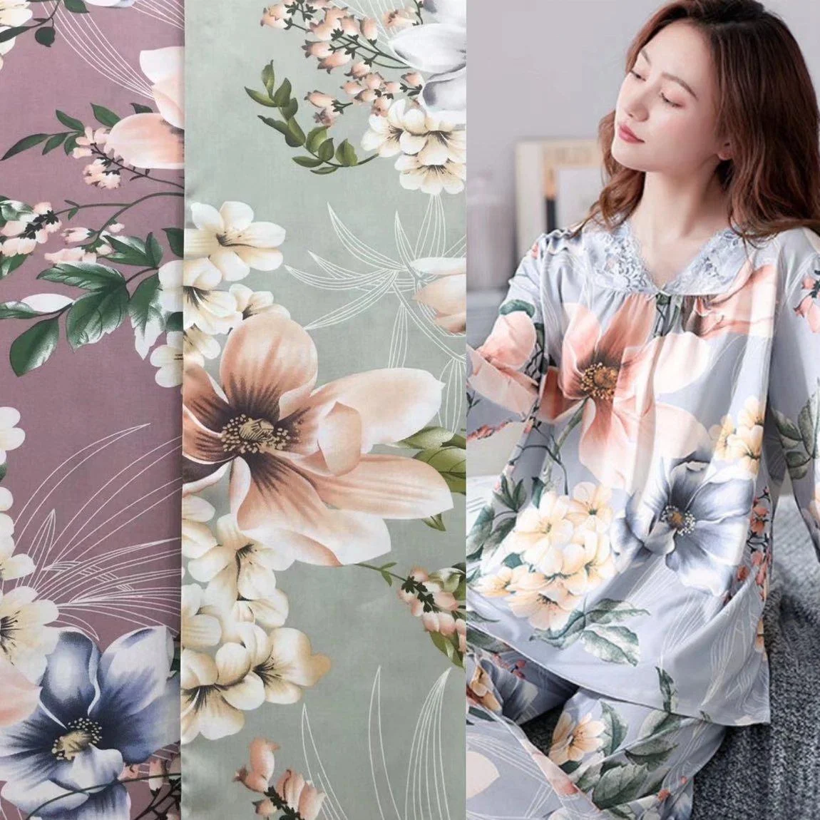 Китайский производитель в наличии мягкая вискоза тканая ткань с цветочным принтом 100% для одежды