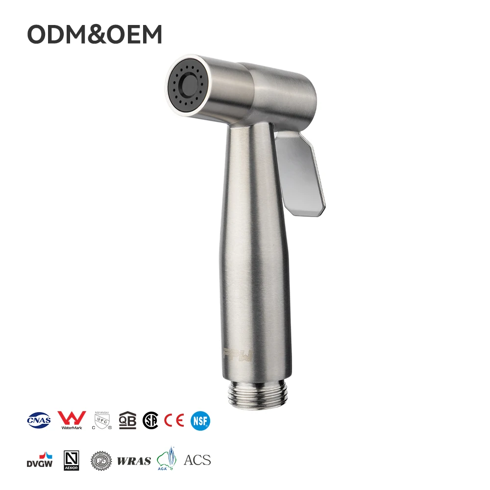 PPW SUS304 augstas kvalitātes viegli lietojams lēts tualetes Šattafs Bidets duša sieviešu tīrīšanas instruments uz sienas montāžai