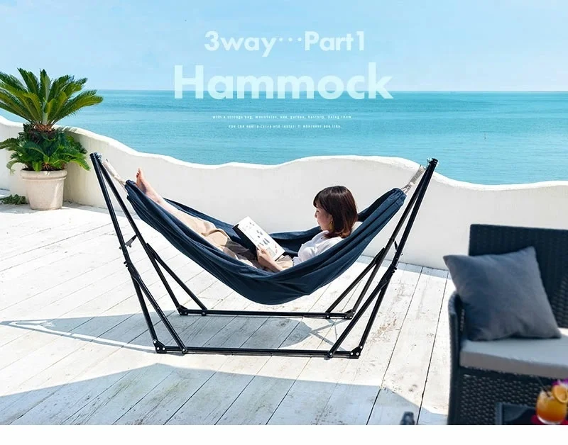 Freestanding Hammock Swing Folding Hammock Hanging Chair 3 Way Home
