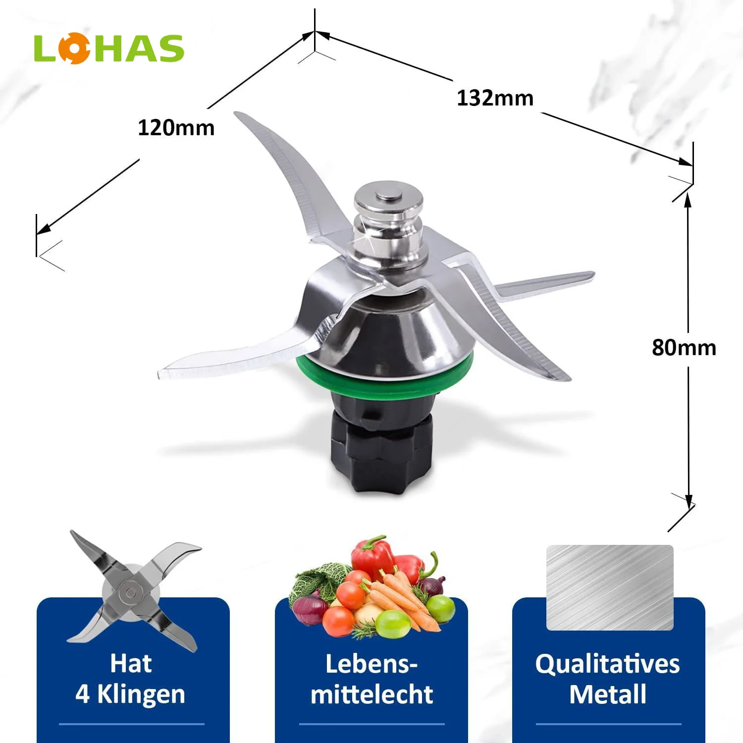Lohas Paslanmaz Çelik Blender Bıçağı Bileşen Yedek Parça Aksesuarı T-hermomix TM31 TM5 TM6 Gıda Hazırlama Makinesi İçin