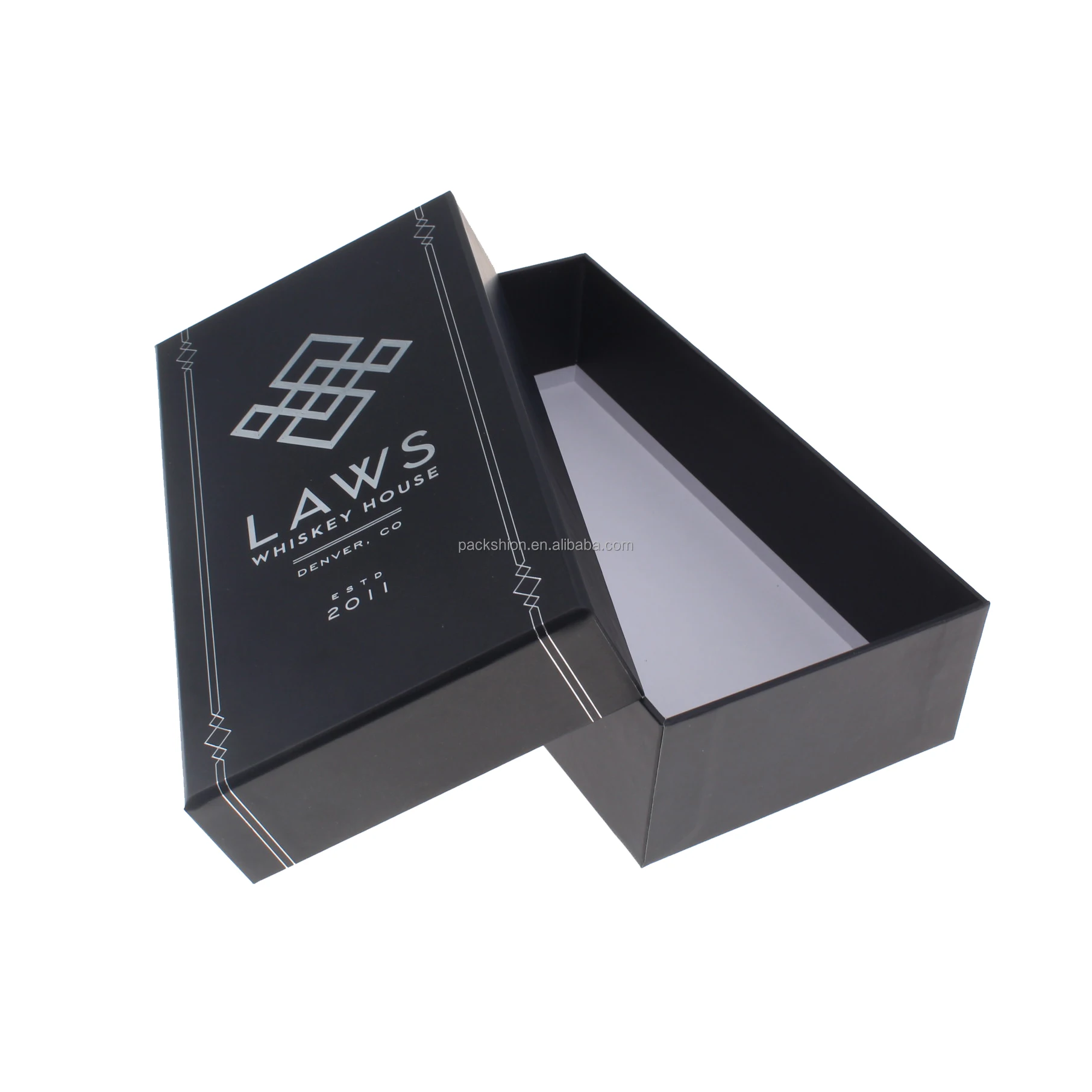 Accept Custom Design Recyclable Black Rigid Base and Heaven Gift Box with Competitive Price