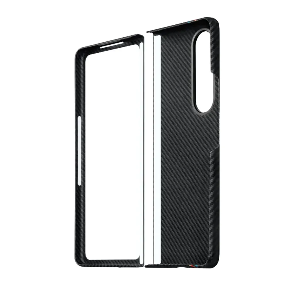 Carbon Fiber Phone Case For Samsung Galaxy Z Fold5 Fold4 Fold3 Fold2 Simple Business Luxury Cell Fall Anti Drop SJK488 Laudtec details