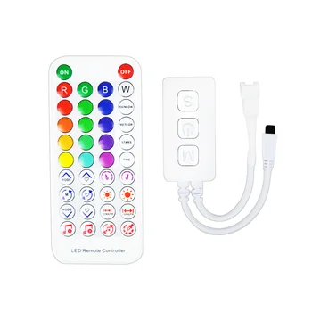 SP611E LED RGB Pixel Controller Bluetooth Music Synchronous DC 5V 24V Addressable Strip Controller 3Key Button IR Remote Control