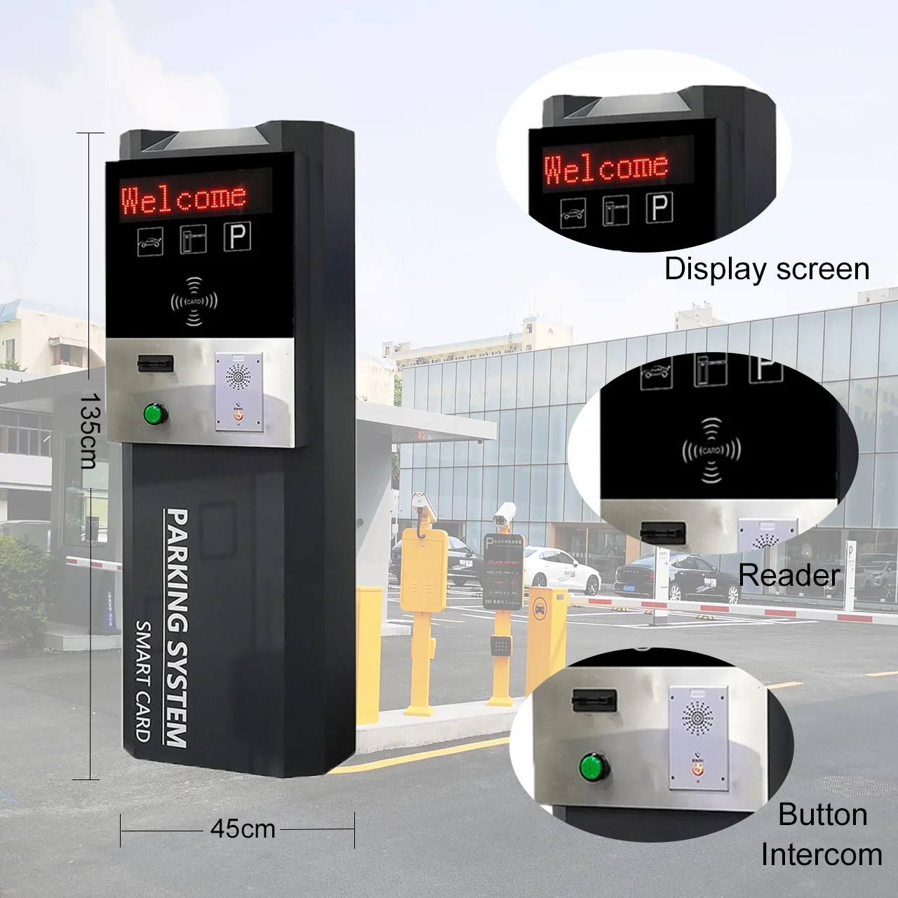 License Plate Recognition Self-service Toll Collection System Barrier Bar Parking Lot Entrance and Exit Equipment Smart Parking