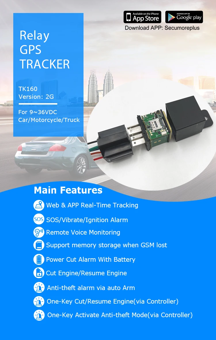 2G GPS Tracker Relay GPS Tracker Hidden Tracking Device| Alibaba.com