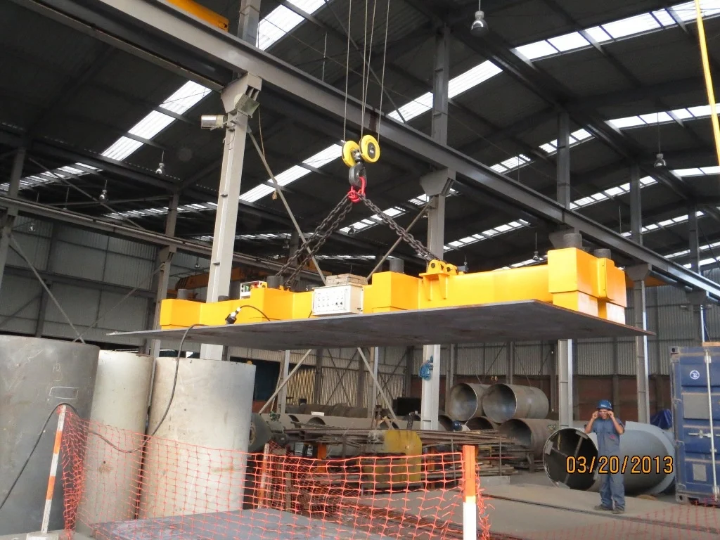 Steel Structure Shipyard 1 Ton - 40 Ton Heavy Lifting Magnets for Lifting Steel Plate Permanent Electromagnetic Lifter