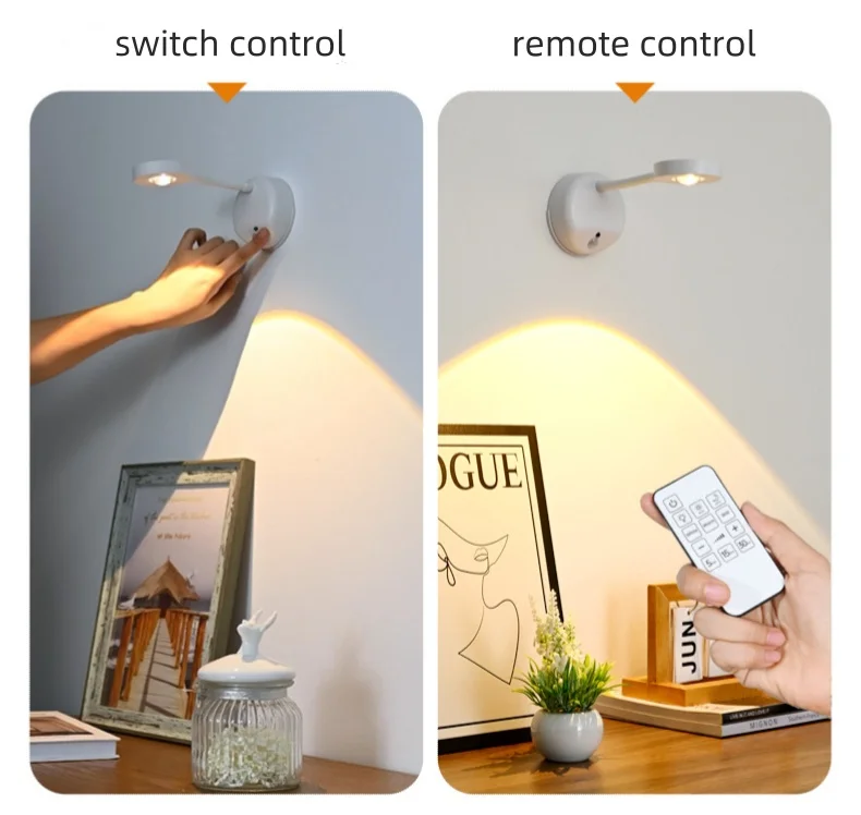 product new rechargeable wiring free indoor wall light remote control intelligent led body sensing light-43