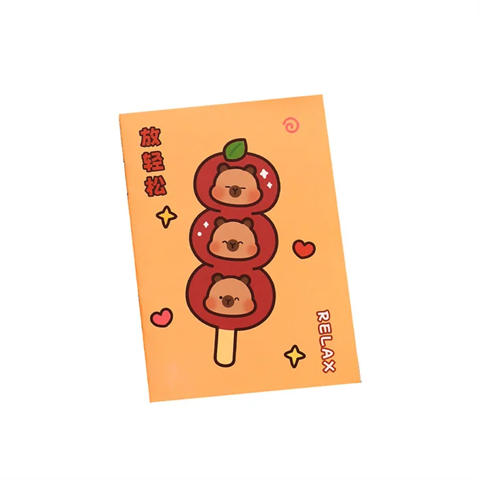 Japan Popular Design Kawaii Capybara Notepad Stationery School Office Gift Mini A7 Paper Lined Notebook Pack for Taking Notes