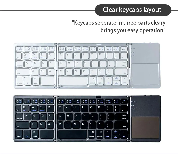 OEM B033 Triple Folding Rechargeable Mobile Ultra Slim Touchpad ...