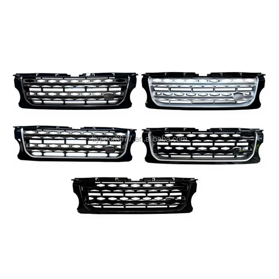 product tiypeor front bumper upper center grille for land rover discovery 4 2014   2016 mesh style accessories chrome radiator grille-3