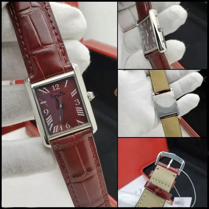 Custom Classic Series High Quality Luxury Leather Band Quartz Watch for Men Square Dial 31mm Business & Fashion Factory Price