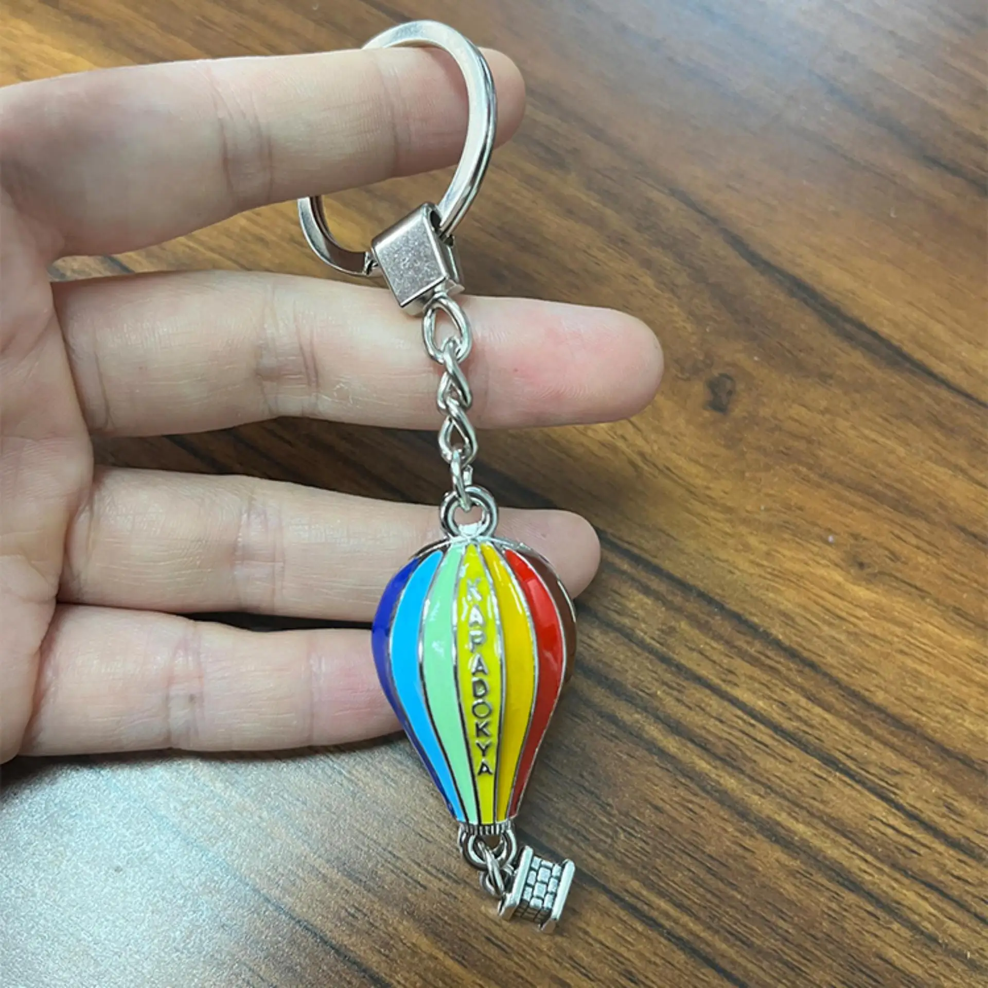 Enamel Hot air Balloon Key Chain Turkey Tourist Souvenir Metal 3D 