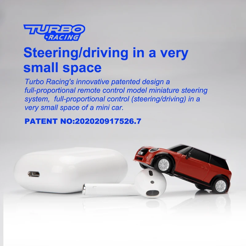 Turbo Racing Mini Cooper DIY RTR RC Toy Car 1/76th Scale Mini Radio Control RC Car