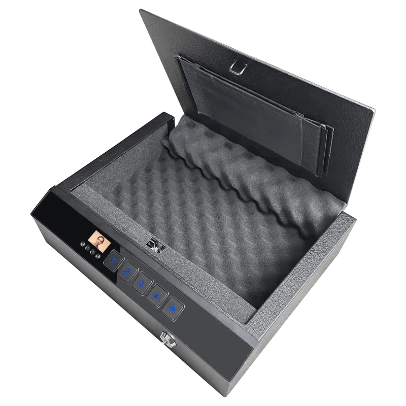 Small Household Safety Box Key Steel Anti Fall Anti-theft Tactical Gun Box Facial Recognition Fingerprint Password Unlocking