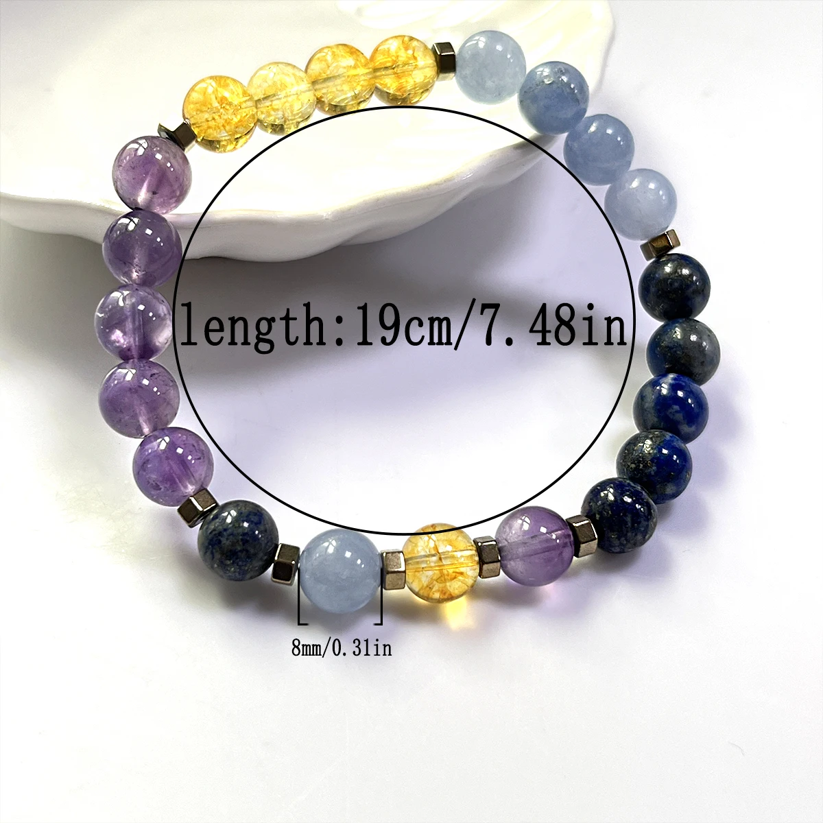 AAAAA Positive Energy Healing Crystals for Mental Health Natural Stone Amethyst Relieve Stress Anxiety Bracelet for Women Men