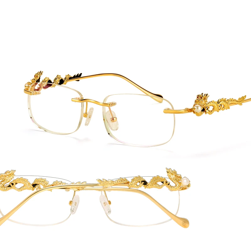 glasses with diamond frame