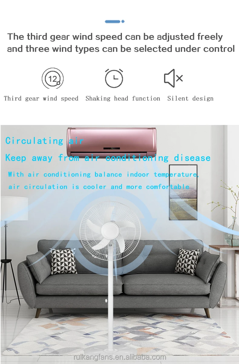 Electric Stand Fan, 40W, Plastic - detail 16