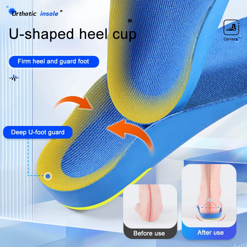 Cheap Style Flat Foot Correction Insole, Arch Pad for Men and Women, High Arch Support, Flat Collapse Eversion Corrective Insert