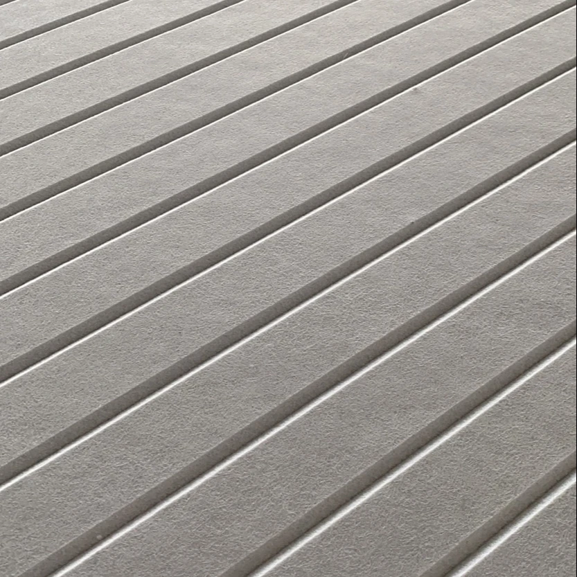 Polyester Fiber Sound Absorption Carved Grooved Acoustic Wall Panel for Cinema