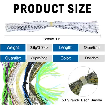 Cheery Novelty 50-Stock Silicone Clamp Skirt Fishing Lure Accessories Replacement Spinnerbait for Marlin for River Position – Soft Lure – view 4