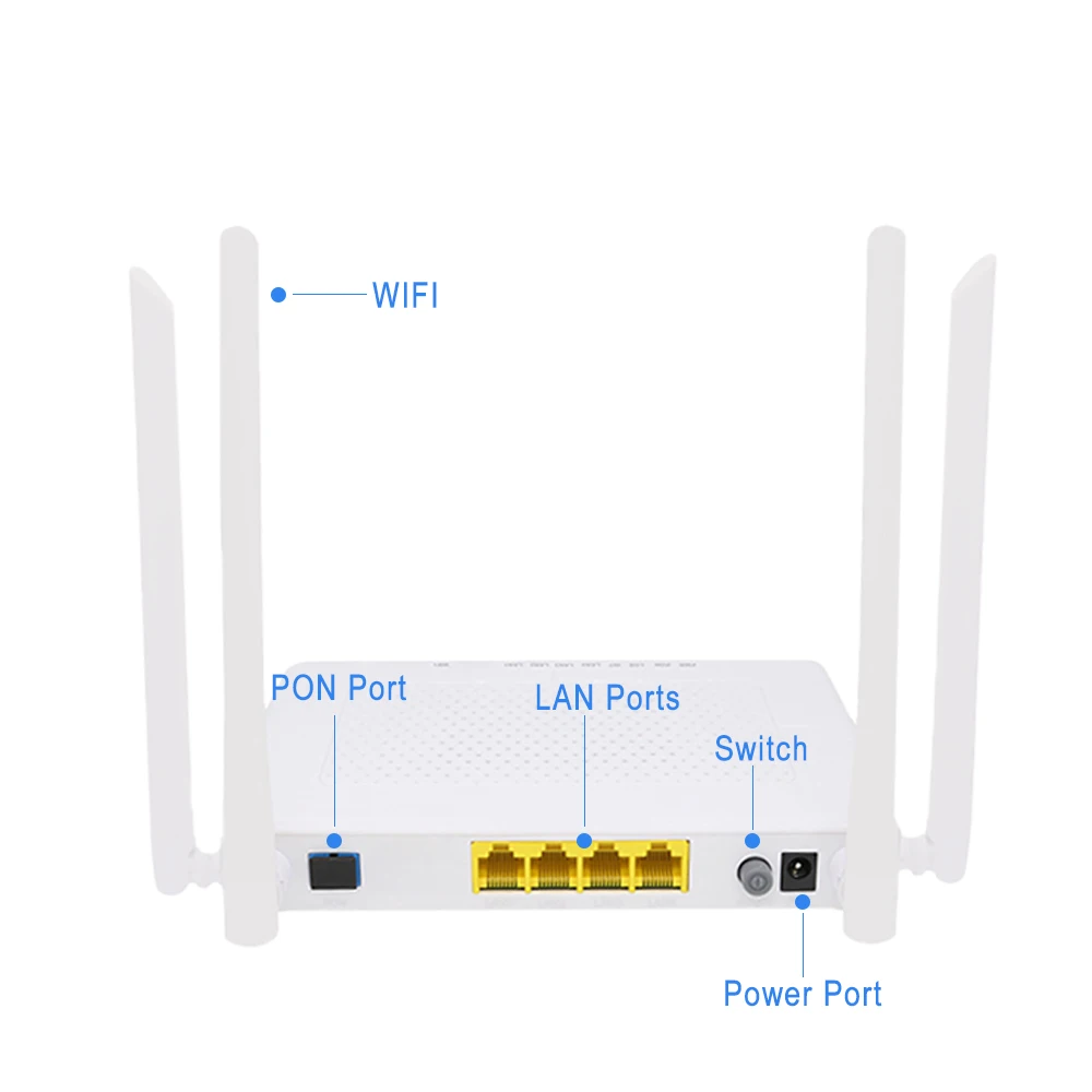 C-DATA Dual Band AC1200 2.4G/5.8G 4GE WiFi CATV POTS TEL ONU for GPON/EPON for VSOL for FTTH within 20km