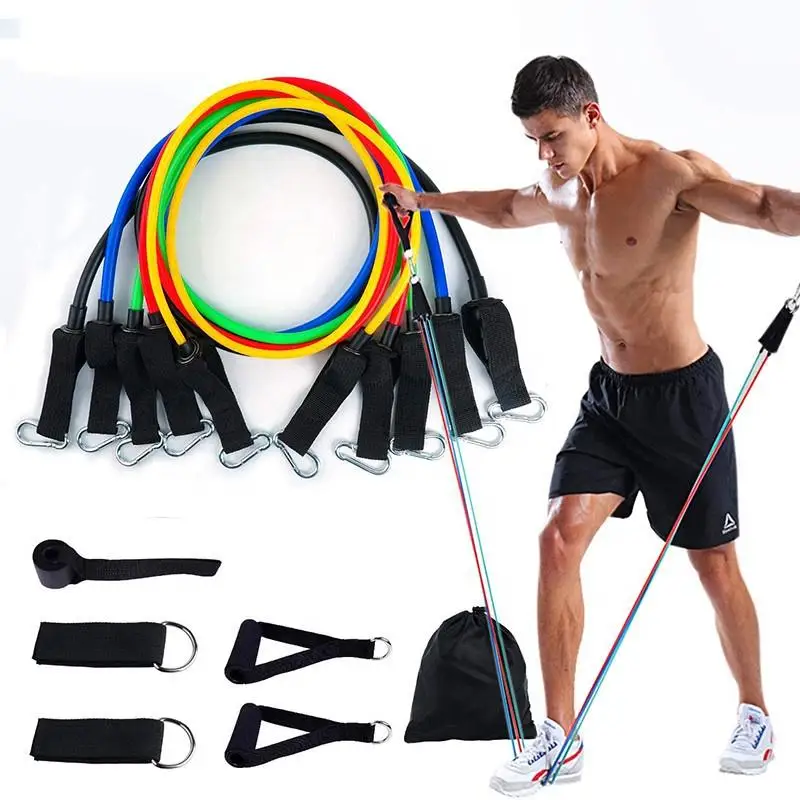 11 Pcs Resistance Bands Set High Elasticity Fitness Bands