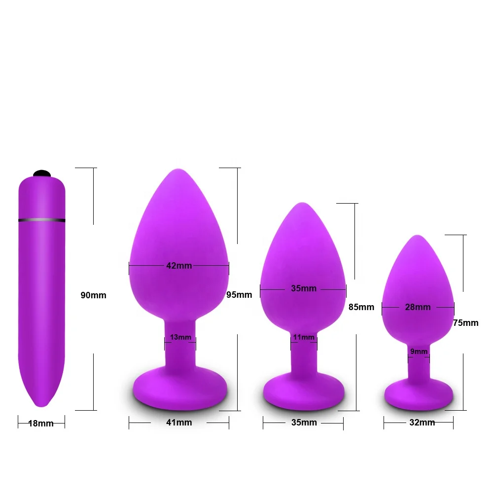 4pcs Set Silicone Round Crystal Anal Plug Women Comfortable Butt Beads Ball Plugs Base Prostate Massager Adult Sex Toys