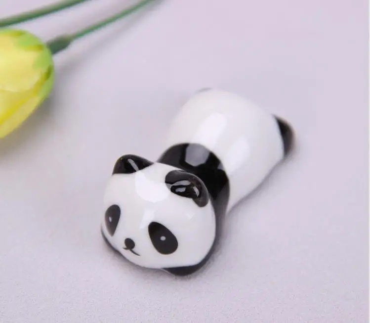 Creative Gifts Cartoon Ceramic Panda Chopstick Holder Set Cute Bear ...