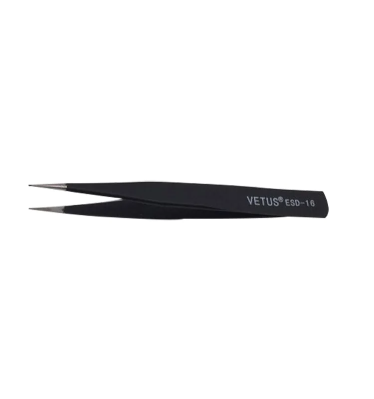 WANDIC Antistatische pincet, set van 8 plastic pincetten ESD roestvrij staal precisie pincet voor elektronica, laboratorium, sieraden en ambachten