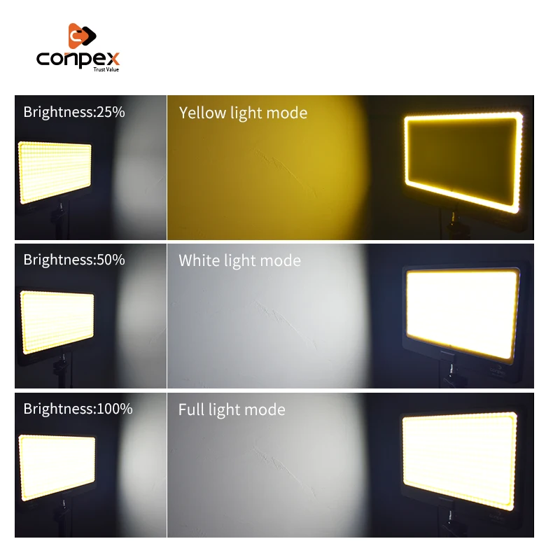 Conpex Remote Control Tent Lamp Telescopic Tripod Stand Night Market Dual Color LED Outdoor Camping Light