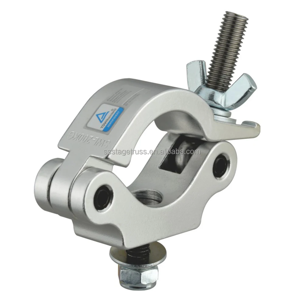 Aluminum Alloy Clamp 30mm Width 2 Inch Heavy Duty Half Coupler Truss Clamp Fit for 38-51mm Stage DJ Lights