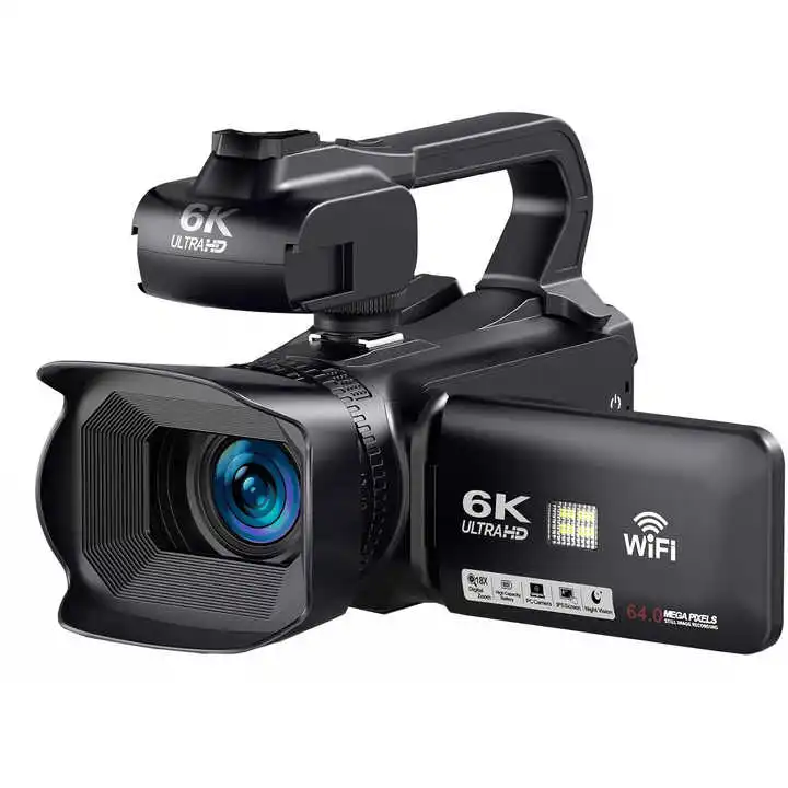 60fps 4K Camcorder with 16x Digital Camera IR for Streaming