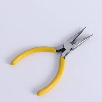 High Quality Five Inch Pointed Pliers for Electrician Steel Welding Cut Tool with Plastic Handle for Clamping and Gripping