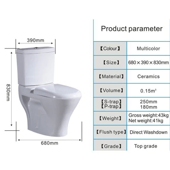 Mcpoloo 2021 Guangzhou Toilet Hot Sale Watermark Toilet And Ceramic Two ...