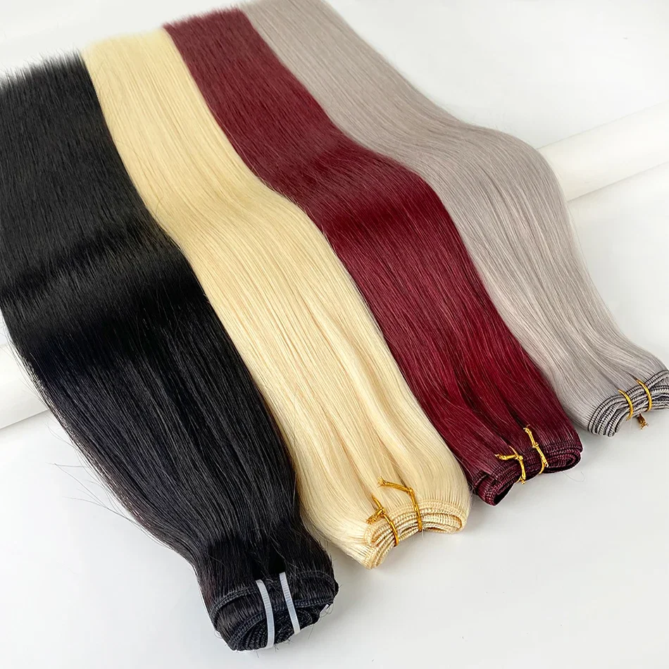 Steil Menselijk Haar Bundels Haarextensies Voor Vrouwen 613 99j 30 Inch Zwart Effen Kleur Ruwe Braziliaanse Vlecht 100% Menselijk Haar_voghion.com