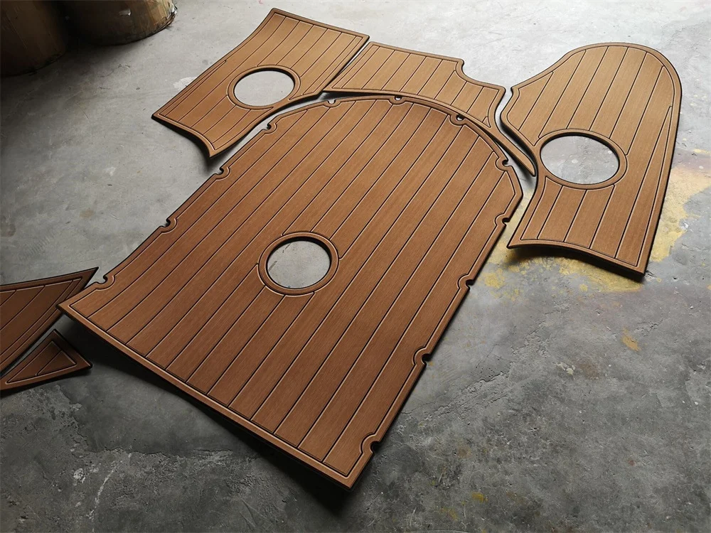 2004 Rinker 232 Swim Platform Cockpit Pad Boat EVA Foam Faux Teak Deck Floor Mat