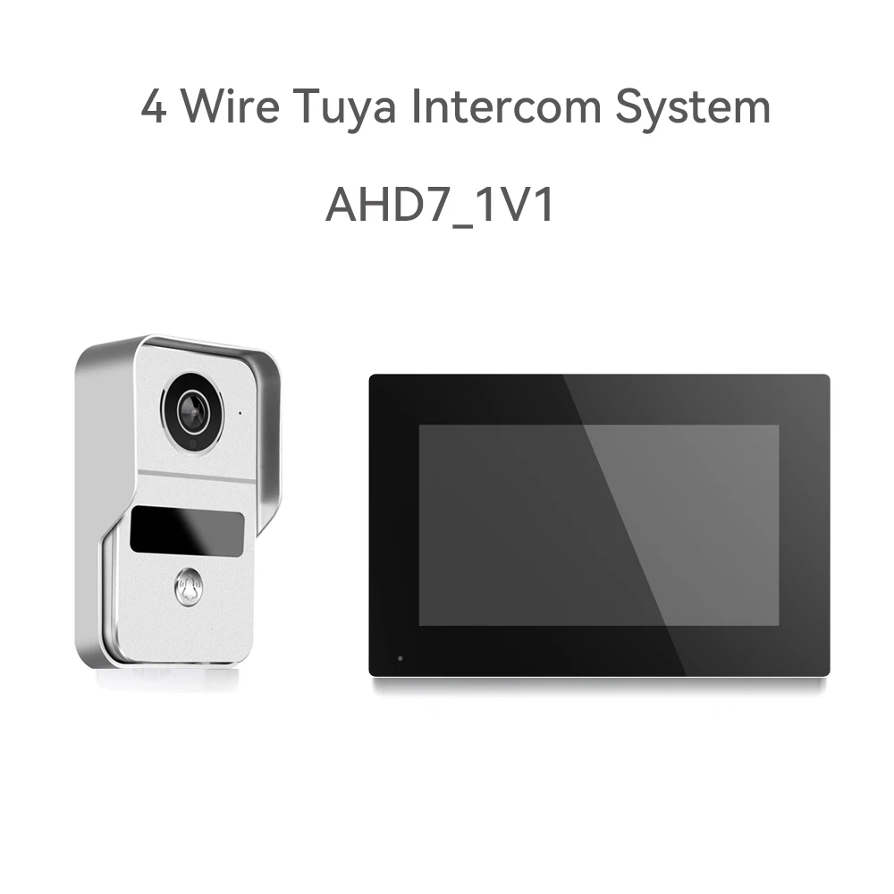 Interphone vidéo TCP/IP pour plusieurs appartements, moniteur intérieur 10  pouces, système d'interphone Wi-Fi Tuya